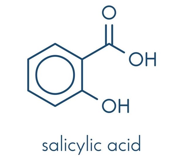 Salicylic acid structural formula